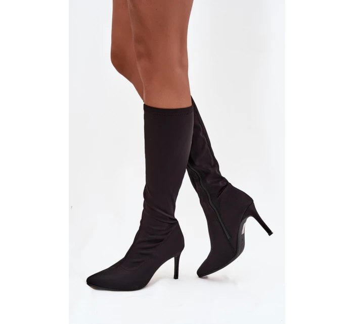 Kozačky na podpatku  model 219585 Step in style