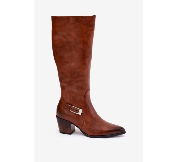 Kozačky na podpatku model 221523 Step in style Kozačky na podpatku model 221523 Step in style