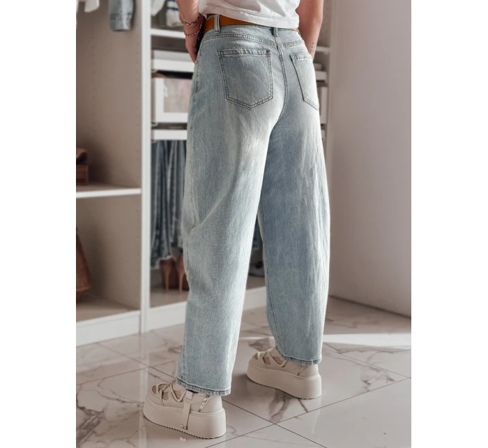 Dámské džínové kalhoty s páskem NEWFLOVER modré FashionStreet UY2435