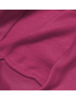 Tmavě růžová dámská tepláková mikina se stahovacími lemy model 17038477 - J.STYLE