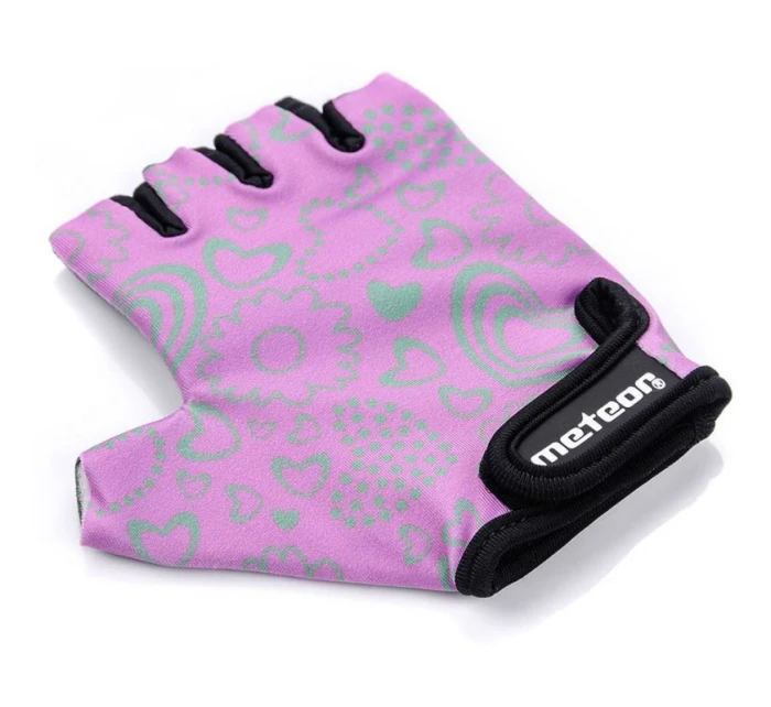 Cyklistické rukavice Meteor Flower Jr 23374