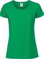 Fruit of the Loom Lady-Fit Iconic 195 T Dámské tričko z těžké bavlny 16.1424 kelly green