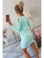 Šaty s potiskem Love v mátové barvě Šaty s potiskem Love v mátové barvě