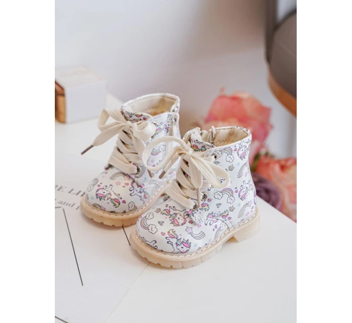 Dětské Boty S Zipem Bežové model 21634754 - Boto