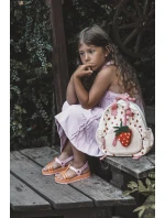 Dětské sandálky na suchý zip  Oranžové model 21662007 - Zaxy