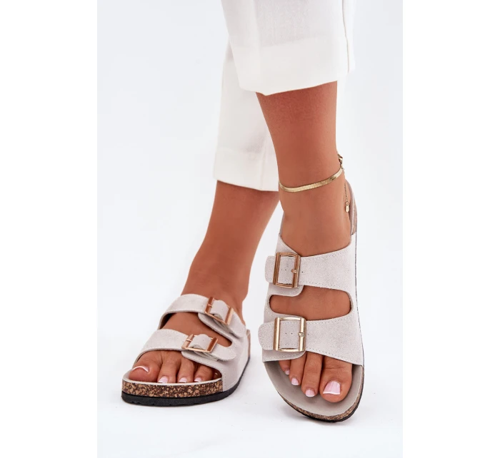 Dámské sandály se zlatými a šedé model 21703238 - Boto