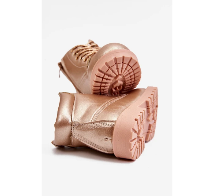 Dětské boty traperky zateplené Champagne Dexter Dětské boty traperky zateplené Champagne Dexter