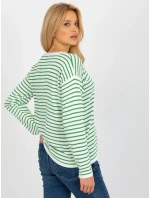 Dámský svetr LC SW 6006 .22 bílé a zelené - FPrice Dámský svetr LC SW 6006 .22 bílé a zelené - FPrice