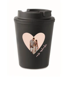 Personalizovaný cestovní termohrnek s výřezem fotky na podkladu