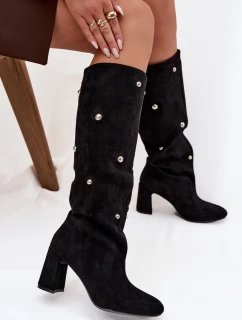 Kozačky na podpatku  model 219862 Step in style