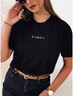 Dámské tričko WOMAN černé FashionStreet RY2554 Dámské tričko WOMAN černé FashionStreet RY2554
