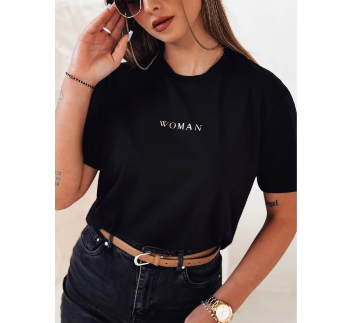 Dámské tričko WOMAN černé FashionStreet RY2554 Dámské tričko WOMAN černé FashionStreet RY2554