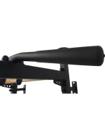 ROZKLÁDACÍ DŘEVĚNO-KOVOVÝ GYMNASTICKÝ ŽEBŘÍK S KOVOVOU HRAZDOU V DUBOVÉ LAVICI 511