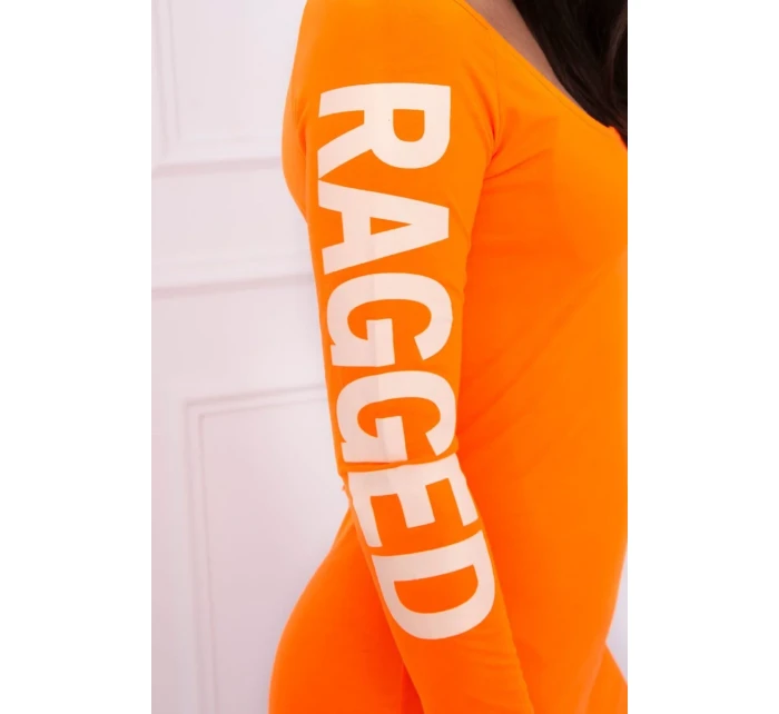 Otrhané oranžové neonové šaty Otrhané oranžové neonové šaty