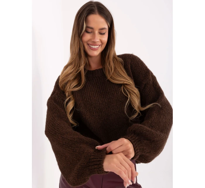 Jumper MI SW 1909.21 tmavě hnědý Jumper MI SW 1909.21 tmavě hnědý