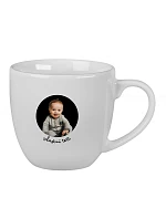 Personalizovaný keramický hrníček 400 ml s výřezem fotky na podkladu