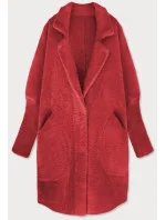Dlouhý červený vlněný přehoz přes oblečení typu model 21472285 - MADE IN ITALY