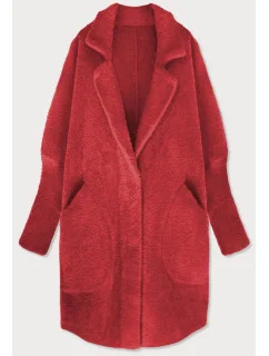 Dlouhý červený vlněný přehoz přes oblečení typu model 21472285 - MADE IN ITALY