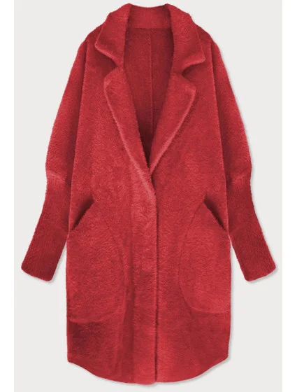Dlouhý červený vlněný přehoz přes oblečení typu model 21472285 - MADE IN ITALY