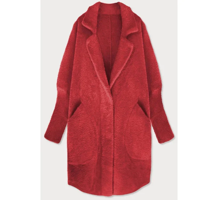 Dlouhý červený vlněný přehoz přes oblečení typu model 21472285 - MADE IN ITALY