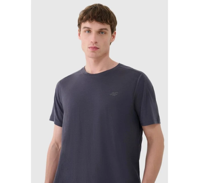 Pánské trekingové tričko z Merino vlny 4F 4FWSS25TFTSM1268-22S pánské Pánské trekingové tričko z Merino vlny 4F 4FWSS25TFTSM1268-22S pánské