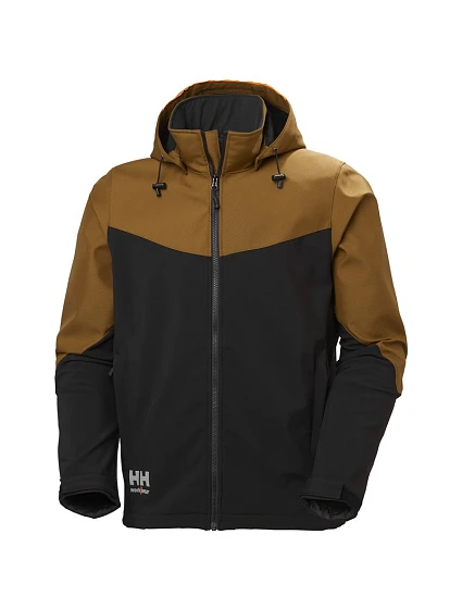 Helly Hansen Oxford 74290 3-vrstvá softshellová bunda s kapucí "Oxford" 59.4290 saddle/black Helly Hansen Oxford 74290 3-vrstvá softshellová bunda s kapucí "Oxford" 59.4290 saddle/black