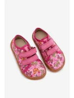 Dětské domácí boty Barefoot  Canvas Růžové model 22007296 - Froddo
