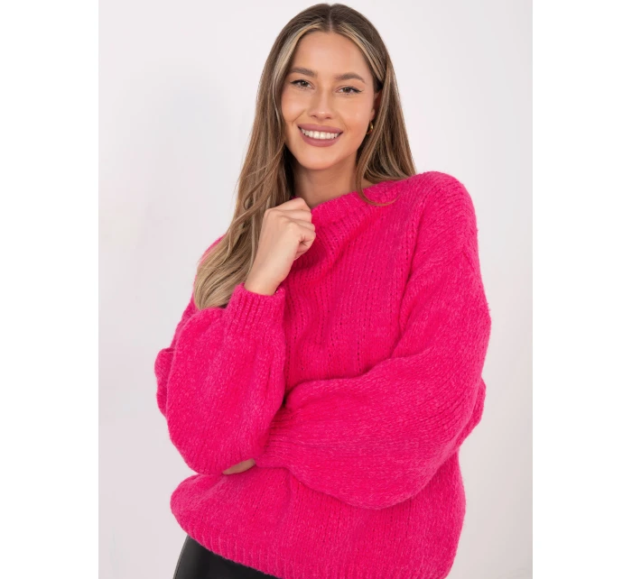 Sweter MI SW model 21801845 fuksjowy - FPrice Sweter MI SW model 21801845 fuksjowy - FPrice