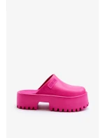 Dámské pantofle na platformě Big Star - fuchsia