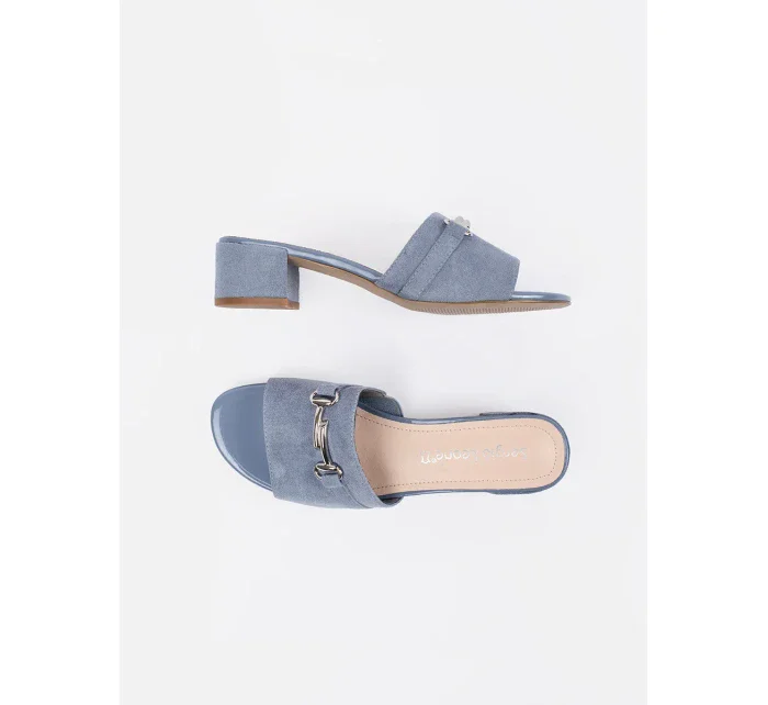 Luxusní modré nazouváky dámské Obcas Luxusní modré nazouváky dámské Obcas