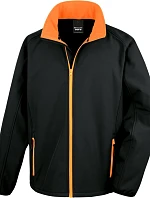 Result R 231M Pánská 2-vrstvá softshell bunda "Printable" 30.231M black/orange