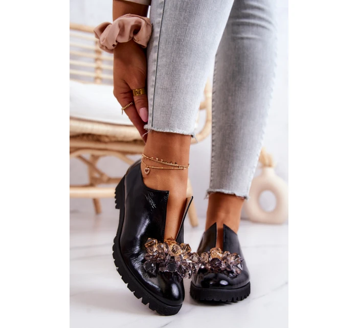 Elegantní Kožené Boty S model 21575866 černe Cindy - Boto