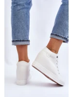 Vysoké tenisky na klínu Big Star Bílé model 21608832 - Big Star Shoes Vysoké tenisky na klínu Big Star Bílé model 21608832 - Big Star Shoes