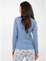 Pyžamo DU PI FP 008.30 šedomodré Pyžamo DU PI FP 008.30 šedomodré