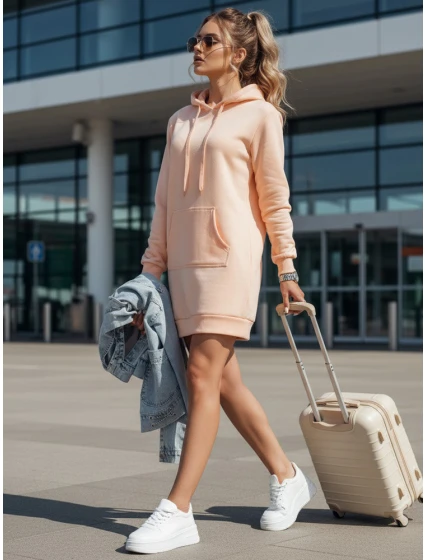 Dámská dlouhá mikina oversize růžová Dstreet model 21964048 - FashionStreet