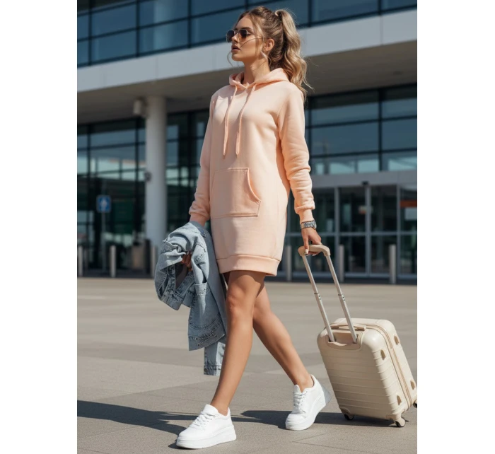Dámská dlouhá mikina oversize růžová Dstreet model 21964048 - FashionStreet