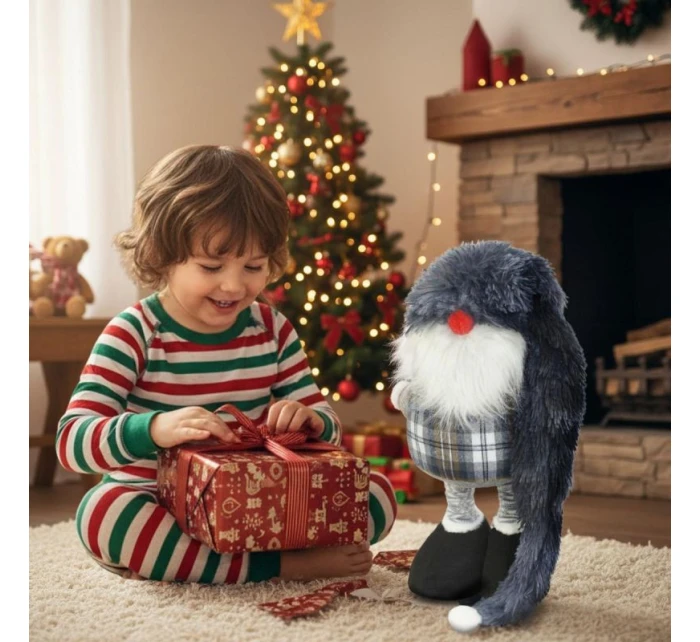 DEKORATIVNÍ TRPASLÍK NA TELESKOPU 38-88CM ŠEDÝ