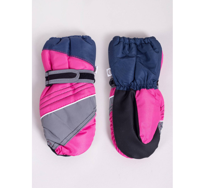 Yoclub Dětské zimní lyžařské rukavice REN-0316G-A110 Vícebarevné