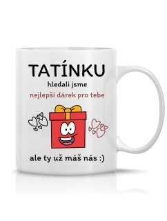 NEJLEPŠÍ DÁREK PRO TATÍNKA - klasický bílý keramický hrníček 300 ml