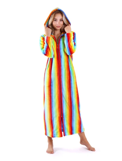 Dámský župan 3656 Capri s kapucí se zipem - Vestis Dámský župan 3656 Capri s kapucí se zipem - Vestis