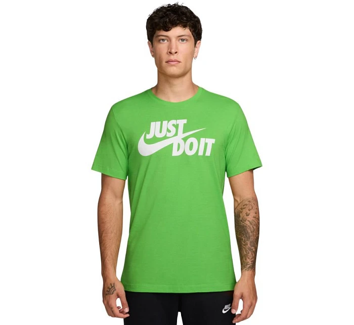 Pánské tričko Nike Just Do It Swoosh zelené AR5006 308 pánské