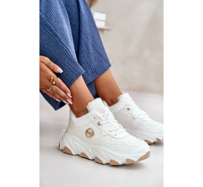 Dámské Sportovní Boty Na Šněrování Zateplené Na Platformě Bílé Verioras Dámské Sportovní Boty Na Šněrování Zateplené Na Platformě Bílé Verioras
