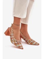 Sandály S Pletením Na Podpatku Mmultikolor Ebina Sandály S Pletením Na Podpatku Mmultikolor Ebina