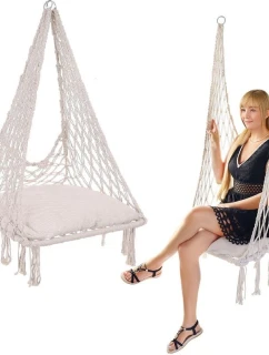 Závěsné sedadlo DRAGON HAMMOCK 60x60x150 cm s polštářem PUSH EAST