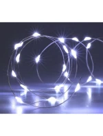 DRÁTĚNÁ SVĚTLA OVLÁDANÁ BATERIEMI GIRLANDA 80 VEDLA STUDENÁ BÍLÁ