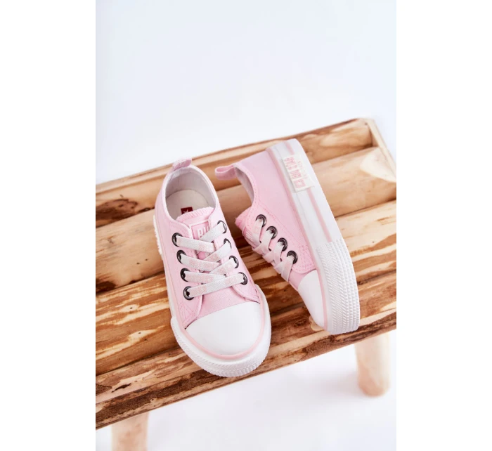Dětské látkové tenisky BIG STAR model 21594682 Růžová - Big Star Shoes Dětské látkové tenisky BIG STAR model 21594682 Růžová - Big Star Shoes
