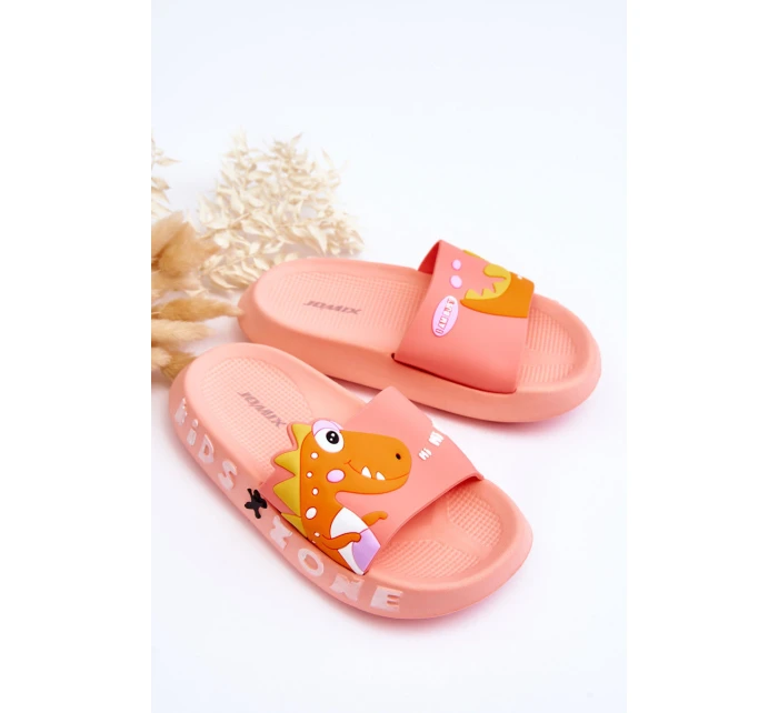 Dětské pěnové pantofle Dinosaur Světle růžová Dario
