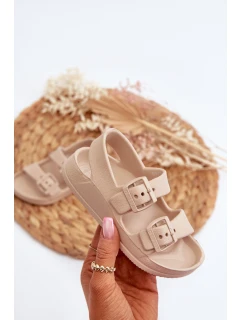 Dětské lehké žabky s přezkami BIG STAR NN374544 béžové