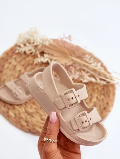 Dětské lehké žabky s přezkami BIG STAR NN374544 béžové