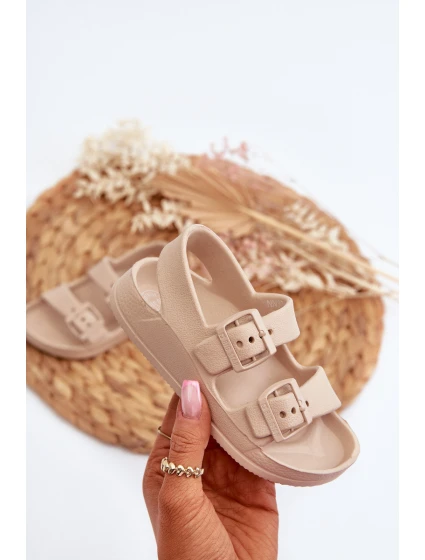 Dětské lehké žabky s přezkami BIG STAR NN374544 béžové Dětské lehké žabky s přezkami BIG STAR NN374544 béžové